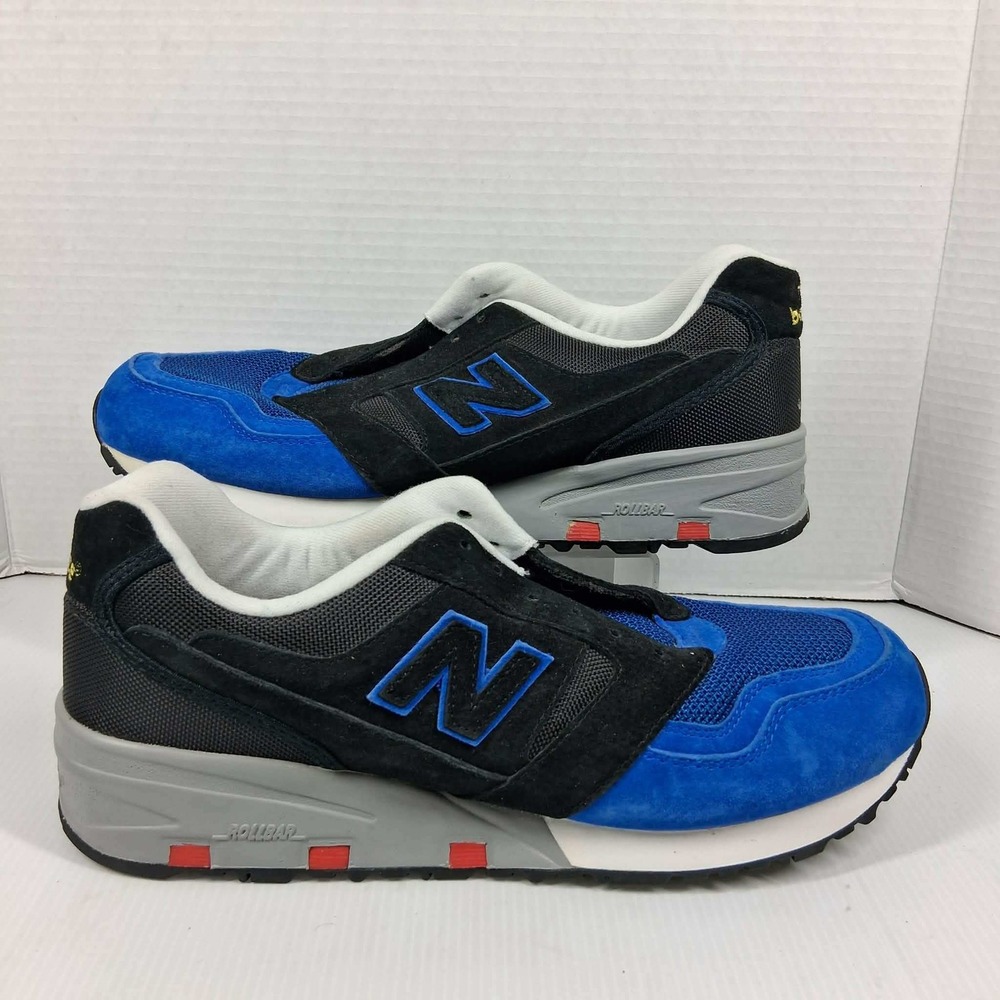 New Balance 575 Elite Edition Mens 11.5 Blue Black‎ Grey Suede MD575EBB